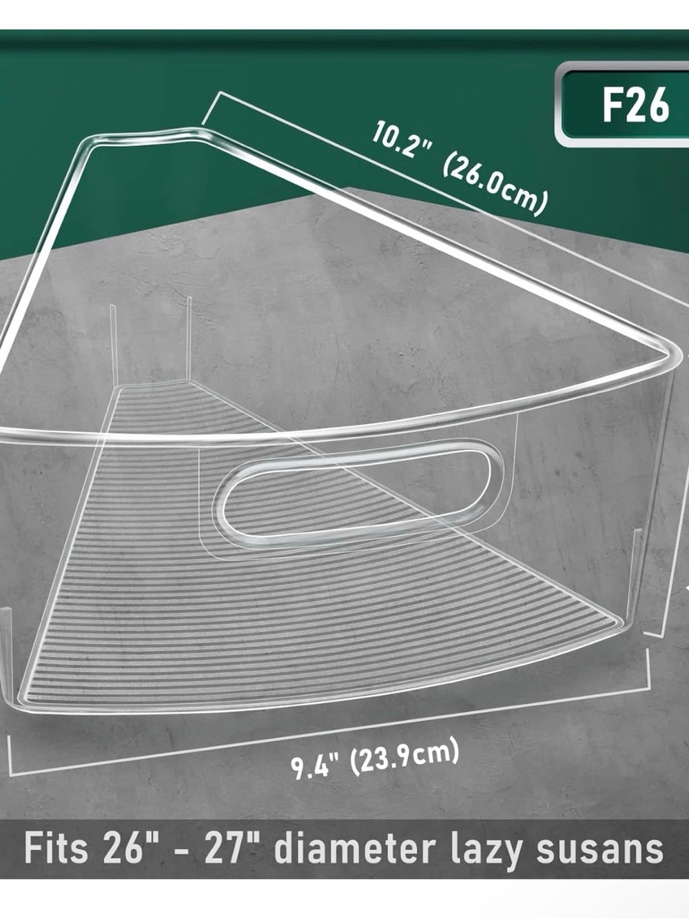 Clear Replacement Lazy Susan Corner Shelf Panel (6 pieces)